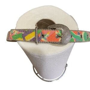 Vintage multi colored sparkly belt.